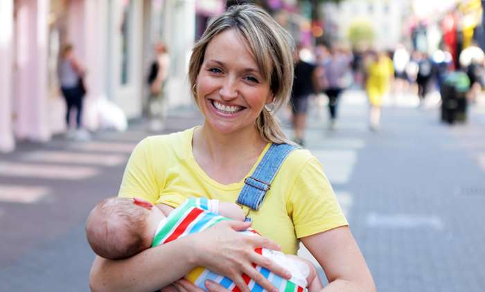 Dispatches presenter breastfeeding her baby